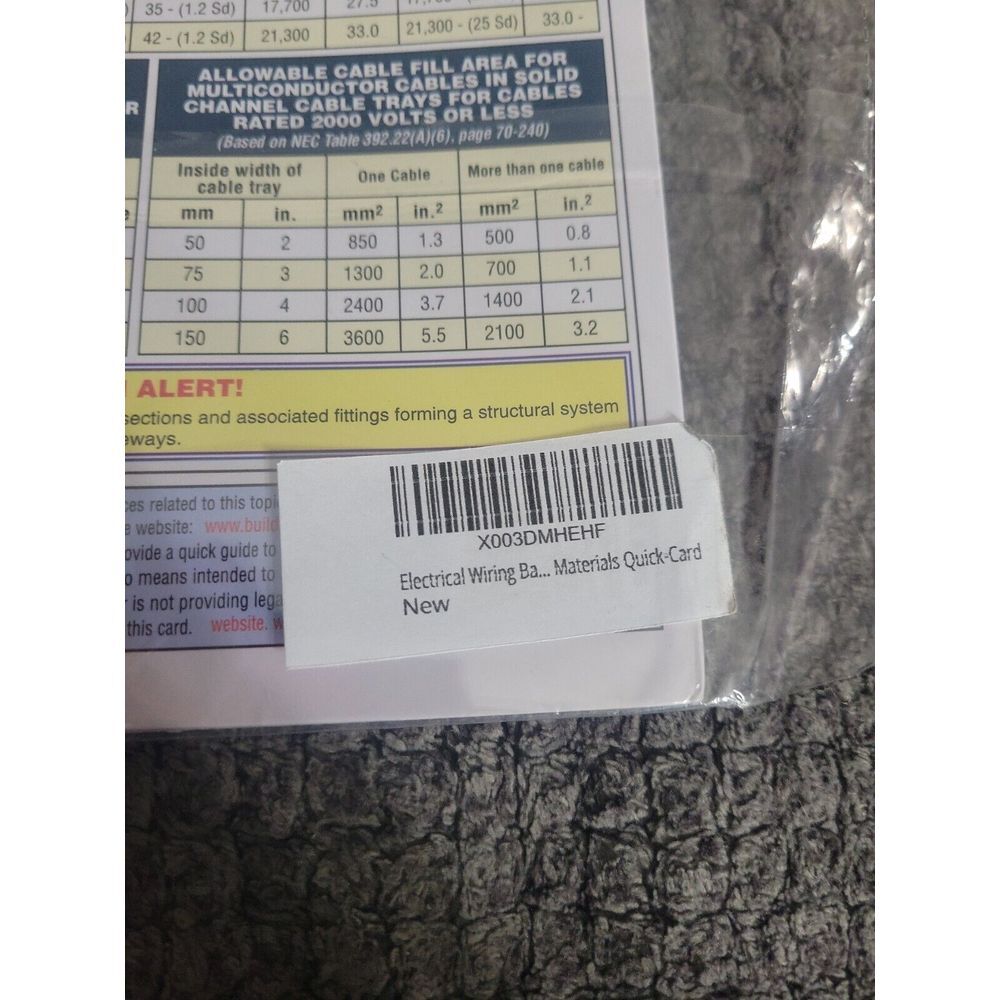 Electrical Wiring Methods & Materials Quick-Card Based ON the 2020 Nec - Picture 5 of 5